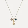Coach Women's Rexy Heart Charm Pendant Necklace - Gold/Green - Image 1