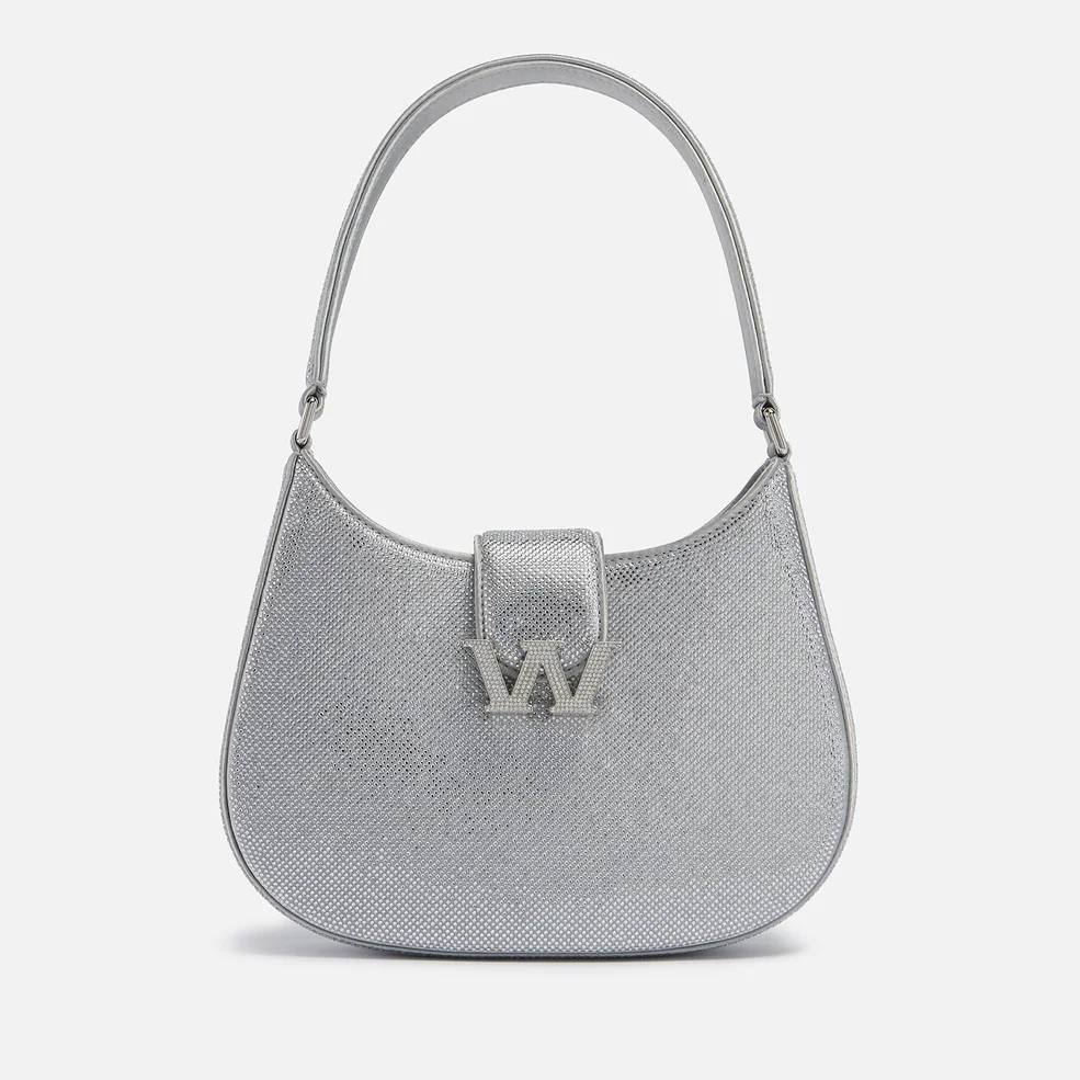 Alexander Wang Small W Legacy Crystal-Embellished Satin Bag Image 1