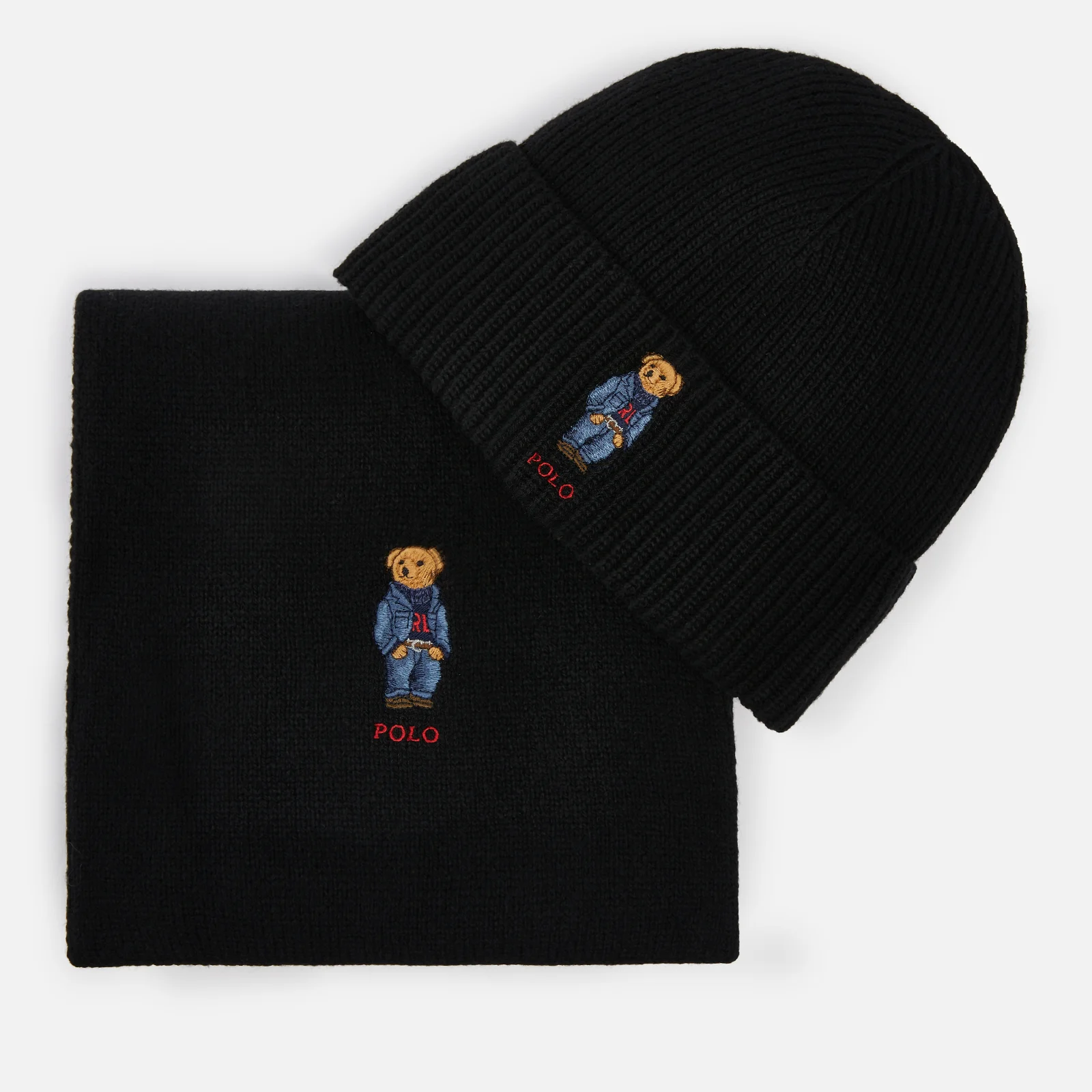 Polo Ralph Lauren Wool-Blend Scarf And Beanie Set Image 1
