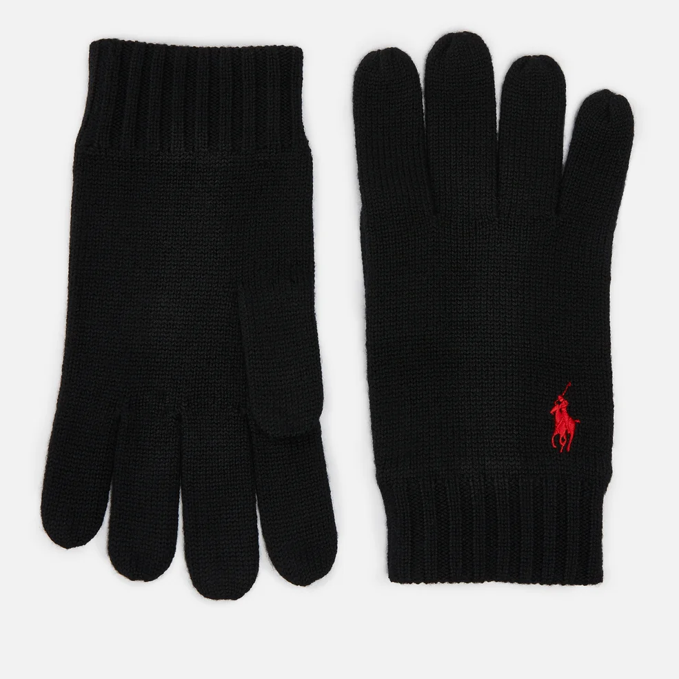 Polo Ralph Lauren Logo-Embroidered Wool Gloves Image 1