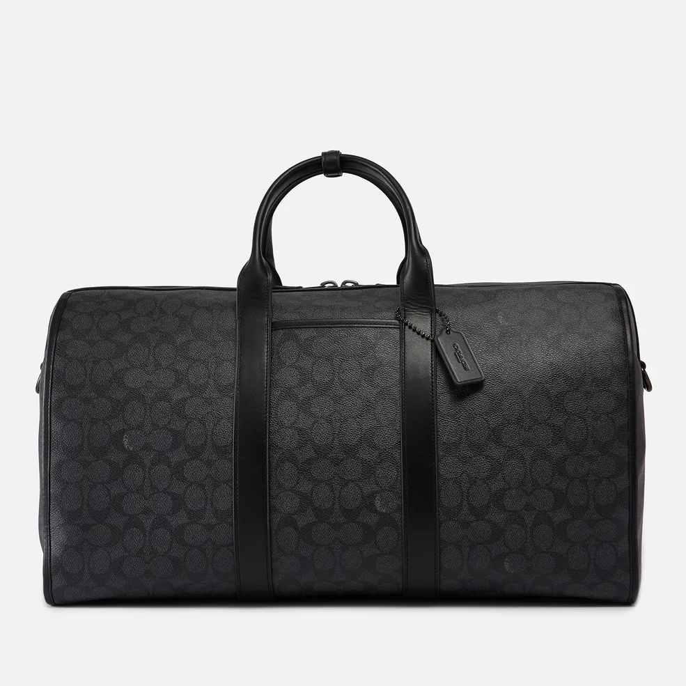 Coach Signature Gotham Leather and Canvas Duffle Bag Image 1