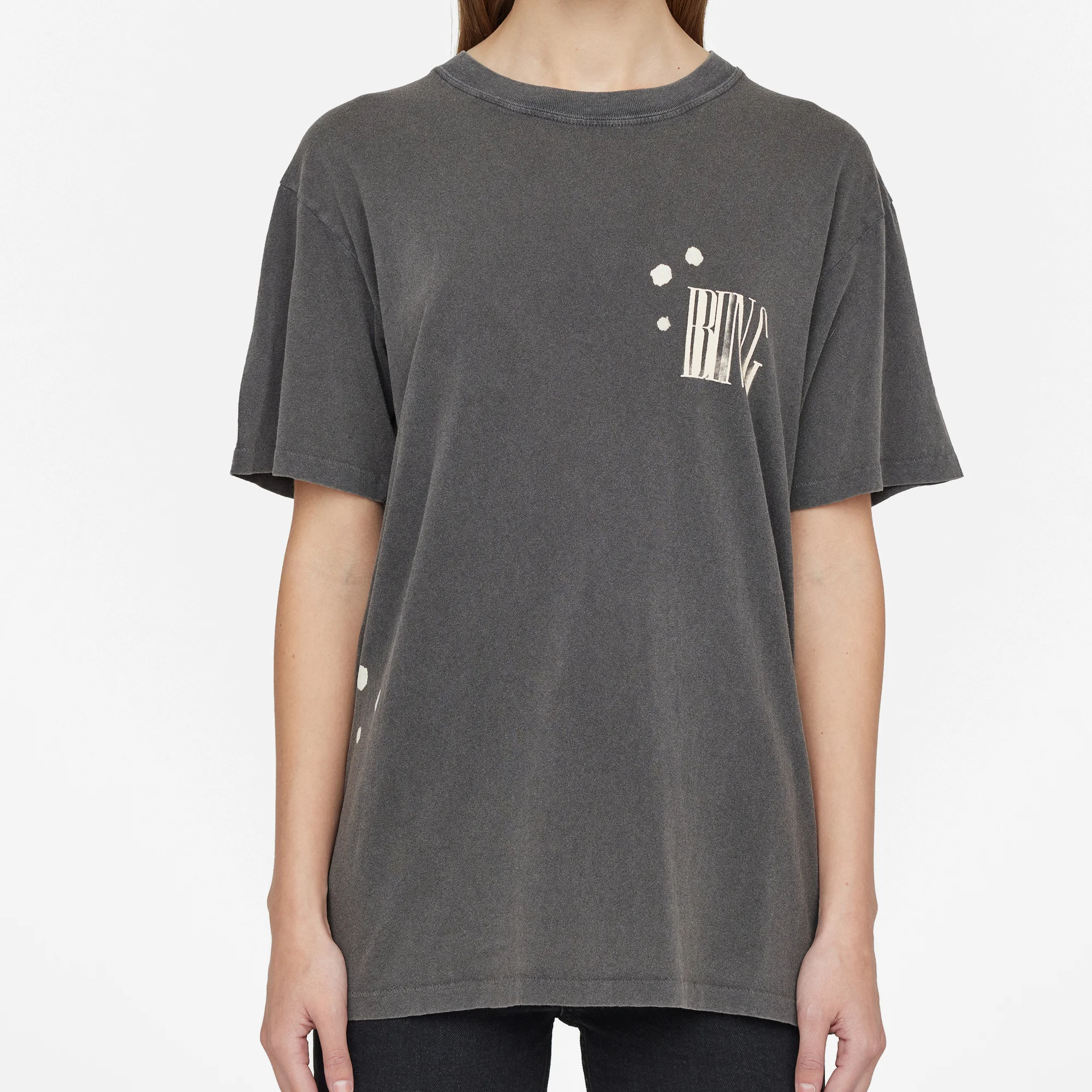 Anine Bing Lili Logo-Print Cotton-Jersey T-Shirt Image 1