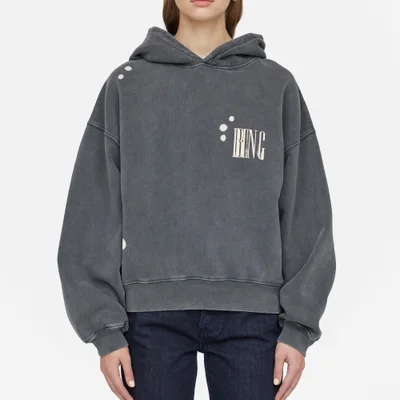 Anine Bing Alec Bleached Cotton-Jersey Hoodie