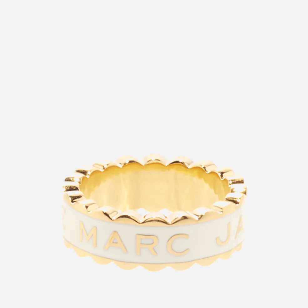 Marc Jacobs The Medallion Gold-Tone, Resin and Crystal Ring Image 1