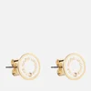 Marc Jacobs The Medallion Gold-Tone, Resin and Crystal Stud Earrings - Image 1