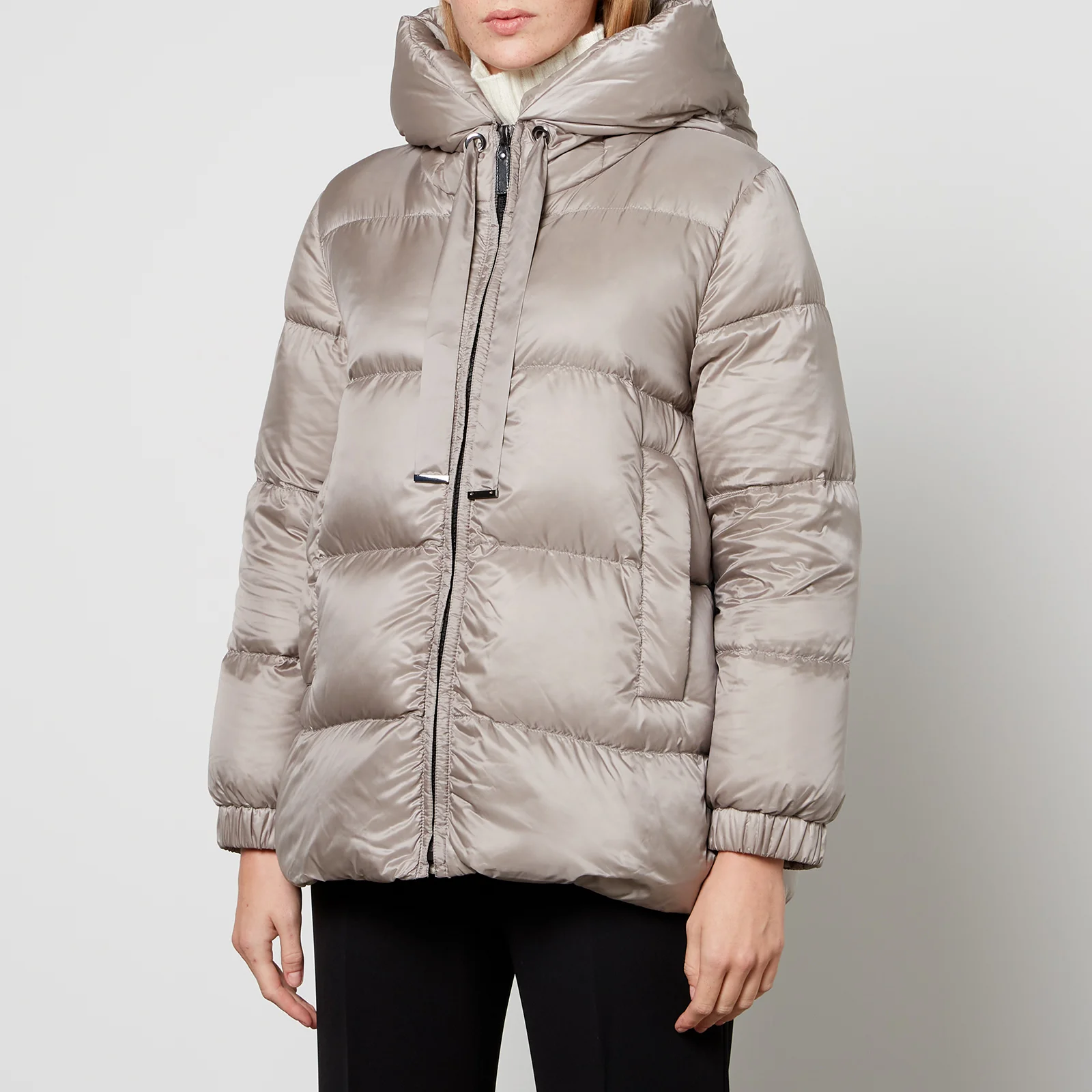 Max Mara Cube Seia Quilted Shell Down Hooded Coat Image 1