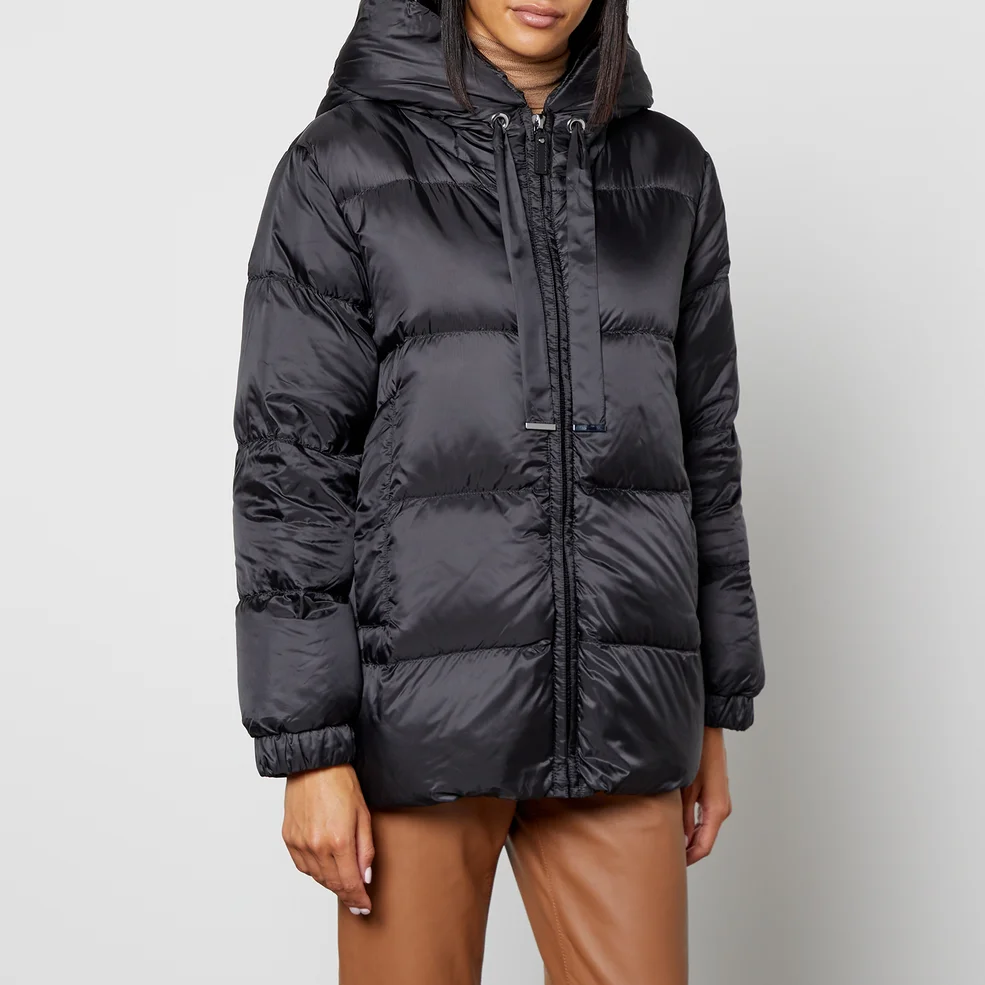 Max Mara The Cube Seia Quilted Shell Down Hooded Coat Image 1