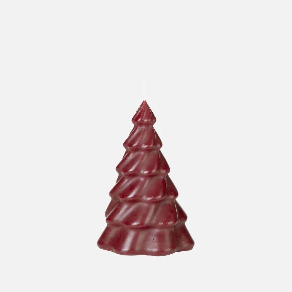 Broste Copenhagen Christmas Tree Candle - Medium - Burgundy Image 1