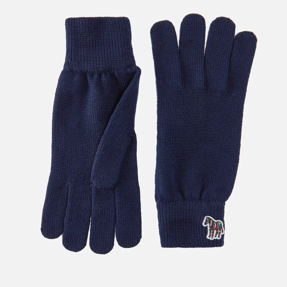 PS Paul Smith Zebra Appliqué Wool Gloves Image 1
