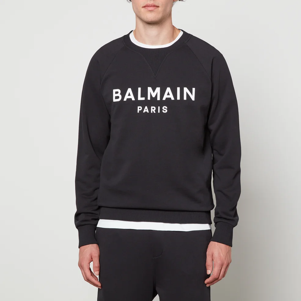 Balmain Printed Cotton-Jersey Sweatshirt Image 1