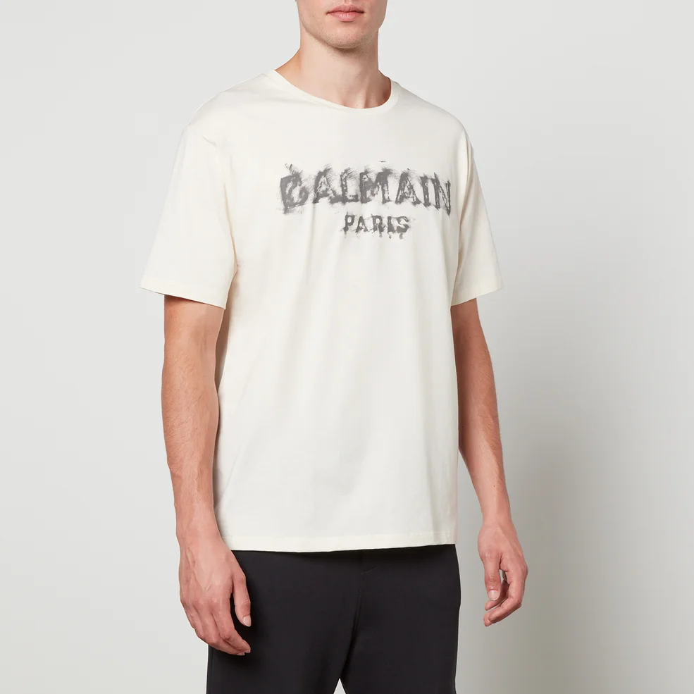 Balmain Logo-Print Cotton-Jersey T-Shirt Image 1