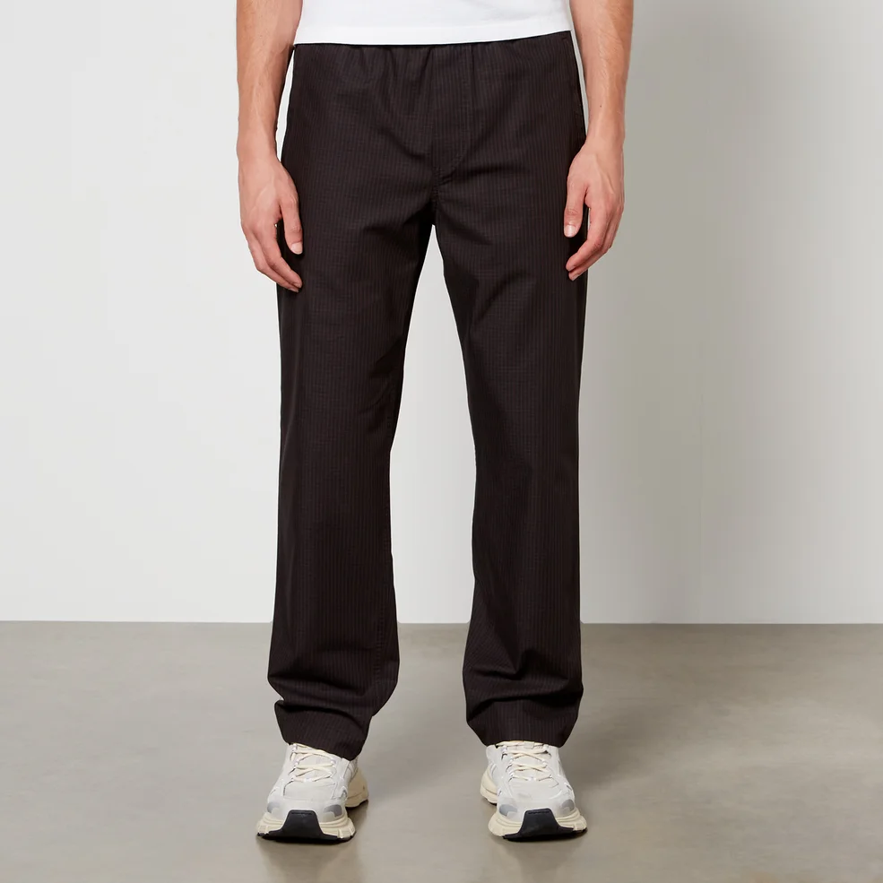 Wood Wood Stanley Checked Organic Cotton Tapered Trousers Image 1