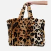 Jakke Tate Oversized Leopard Print Faux Fur-Blend Bag - Image 1