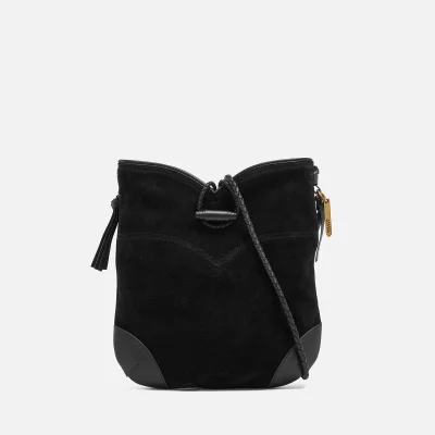 Isabel Marant Tyag Leather-Trimmed Suede Shoulder Bag
