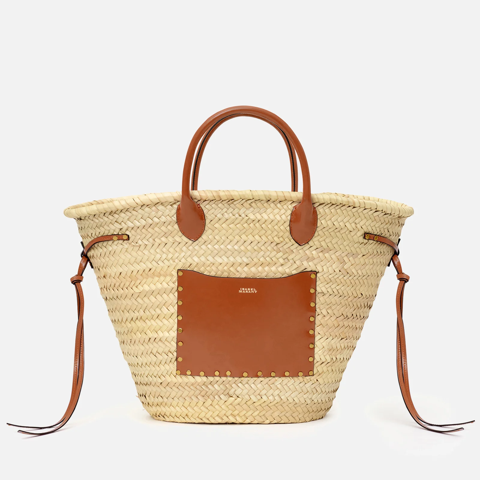 Isabel Marant Cadix Straw and Leather Tote Bag Image 1