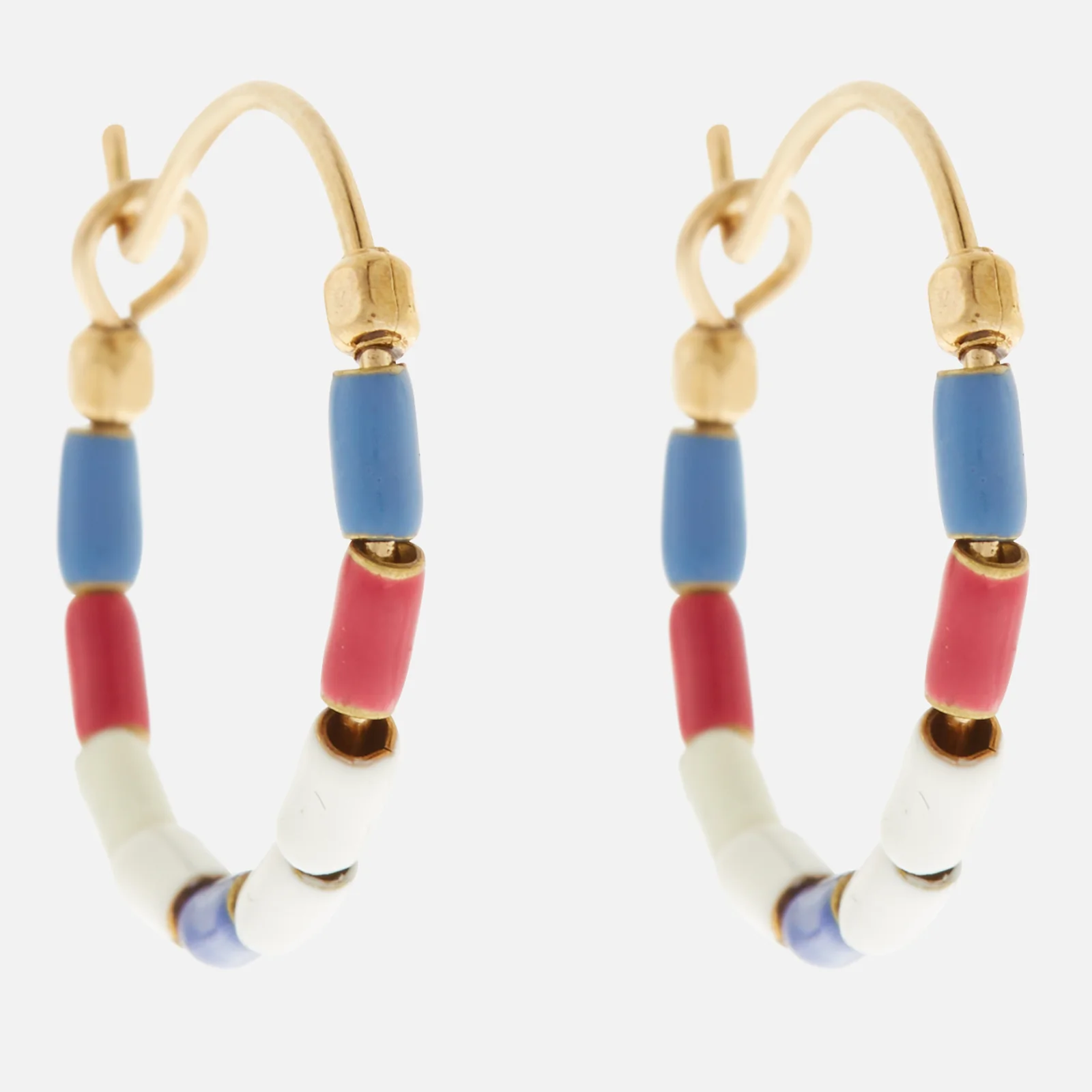 Isabel Marant Gold-Tone Enamel Hoop Earrings Image 1