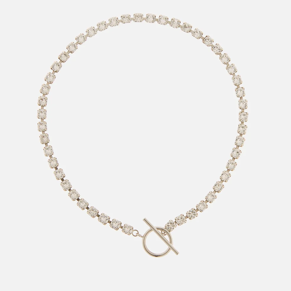 Isabel Marant Glass-Embellished Silver-Tone Necklace Image 1