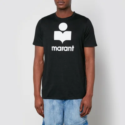 MARANT Karman Logo-Flocked Linen T-Shirt