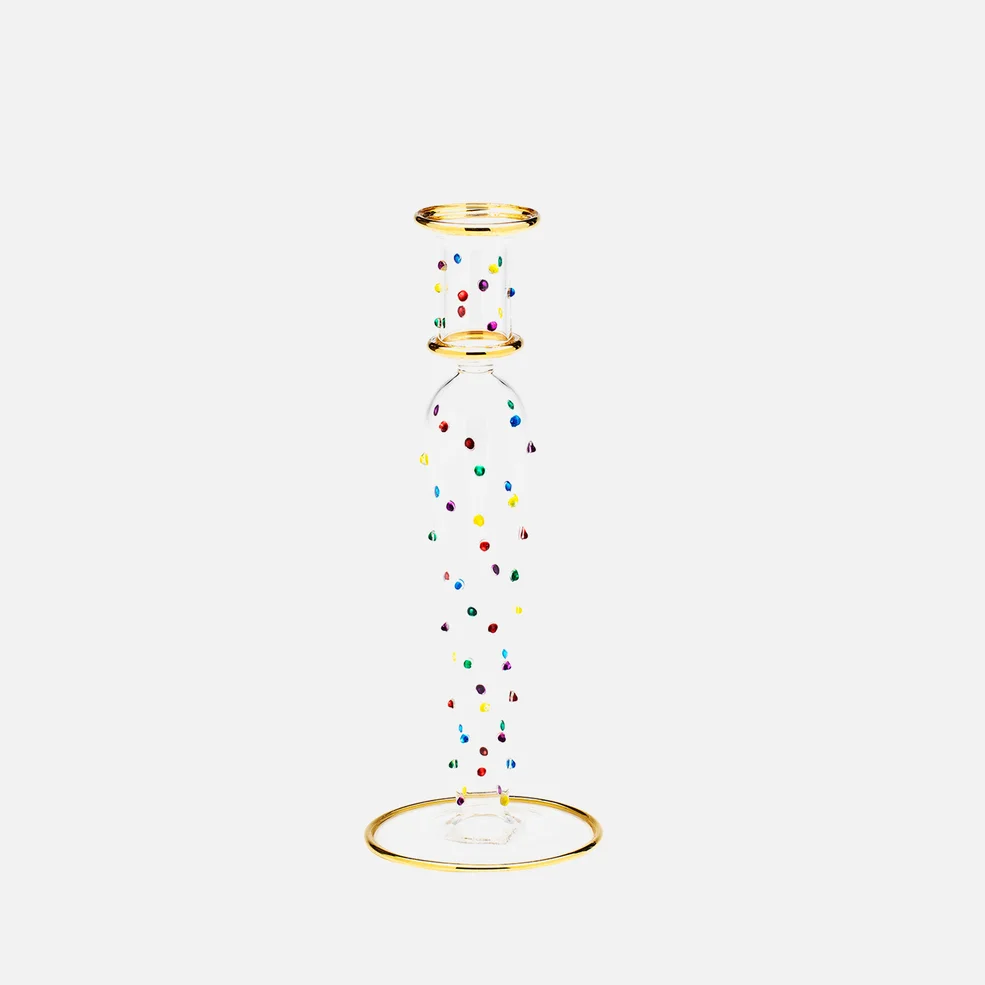 anna + nina Confetti Glass Candle Holder Image 1