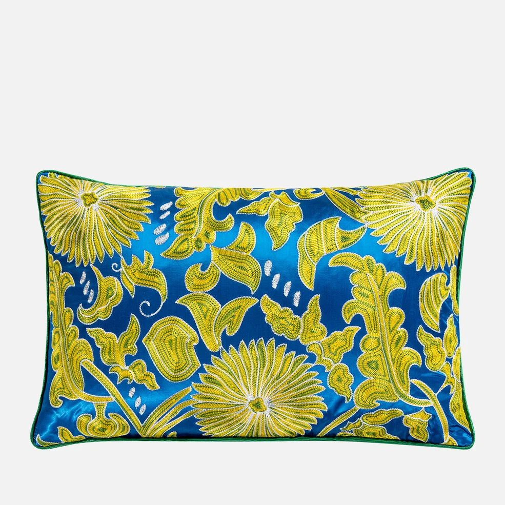 anna + nina Sunflower Suzani Embroidered Cushion Image 1