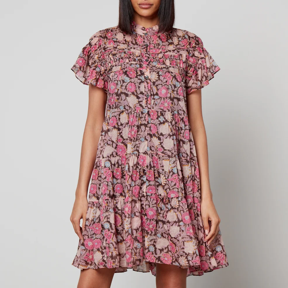 Marant Etoile Lanikaye Floral Cotton-Chiffon Mini Dress Image 1