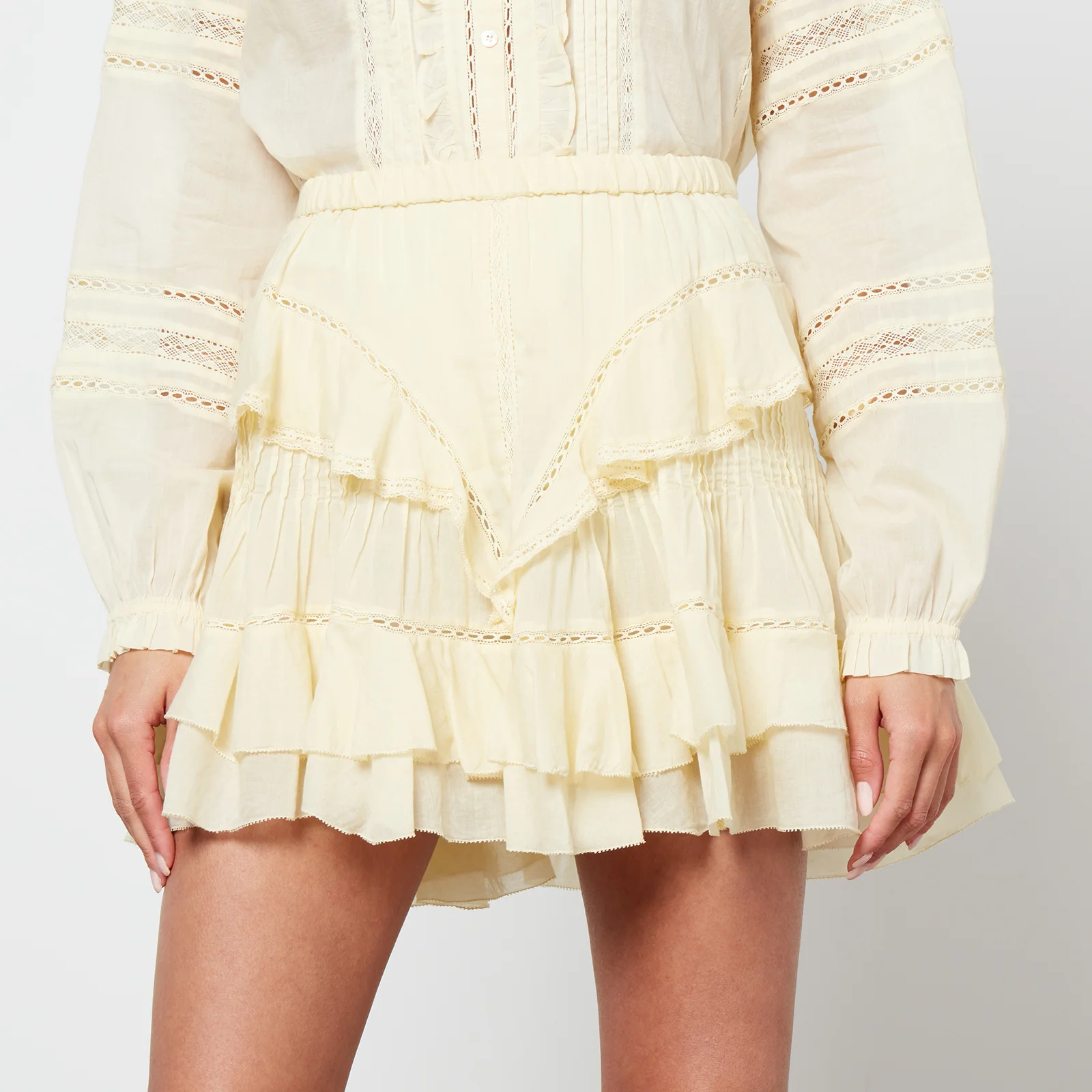 Marant Etoile Moana Frill Cotton-Gauze Skirt Image 1