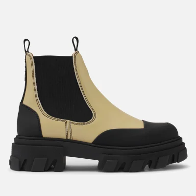 Ganni Low-Rise Leather Chelsea Boots - UK 3