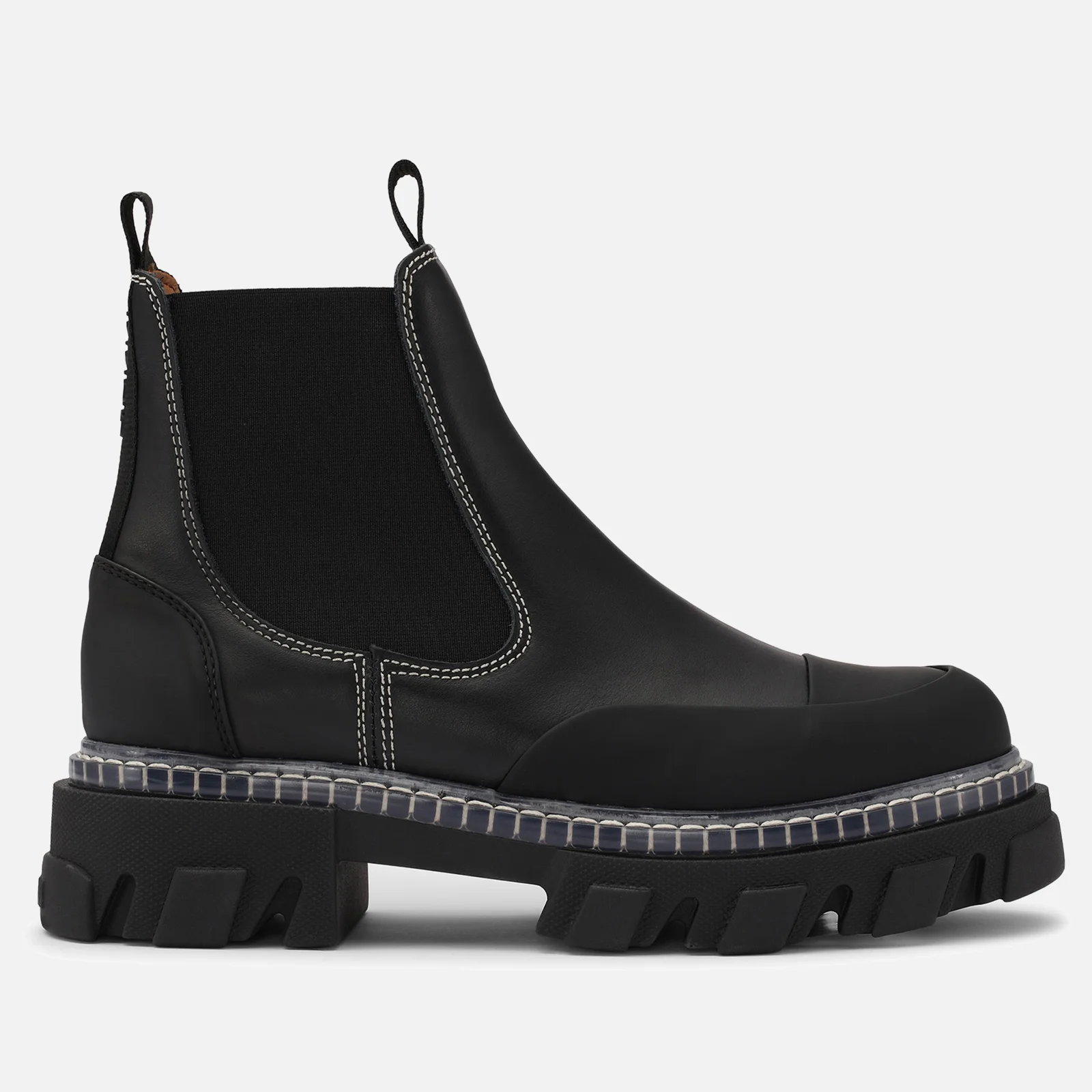 Ganni Low Leather Chelsea Boots Image 1