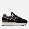 New Balance Women's 574 Suede, Leather and Mesh Trainers - Image 1