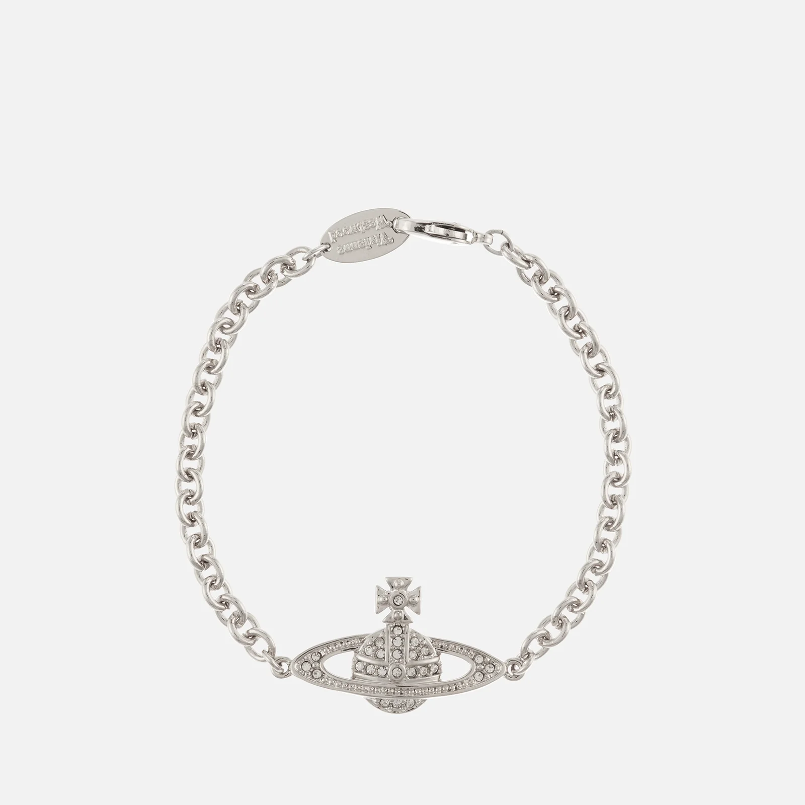 Vivienne Westwood Mini Bas Relief Silver-Tone and Crystal Bracelet Image 1