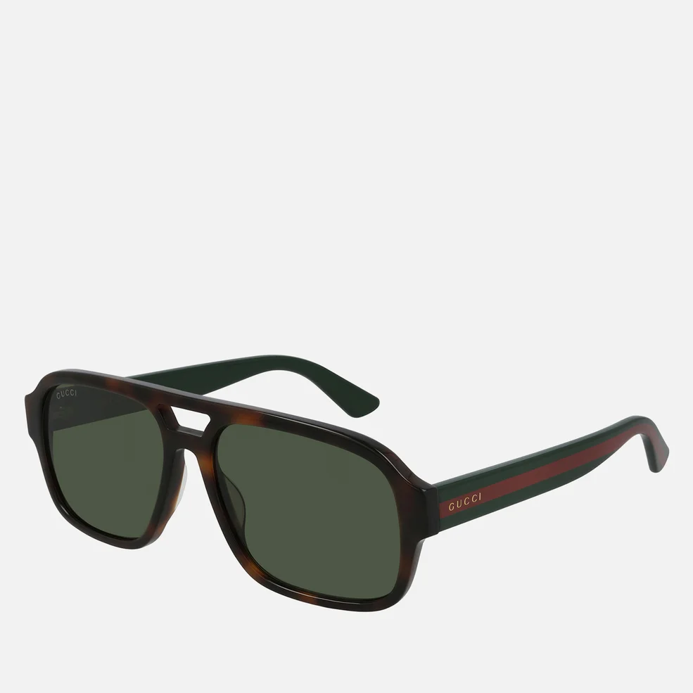 Gucci Web Pilot Acetate Aviator-Style Sunglasses Image 1