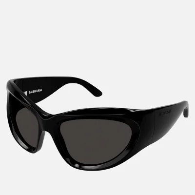 Balenciaga Wrap Extreme Acetate Oval-Frame Sunglasses
