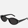 Saint Laurent Feminine Oval Acetate Sunglasses - Image 1