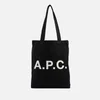 A.P.C. Lou Logo-Embroidered Denim Tote Bag - Image 1