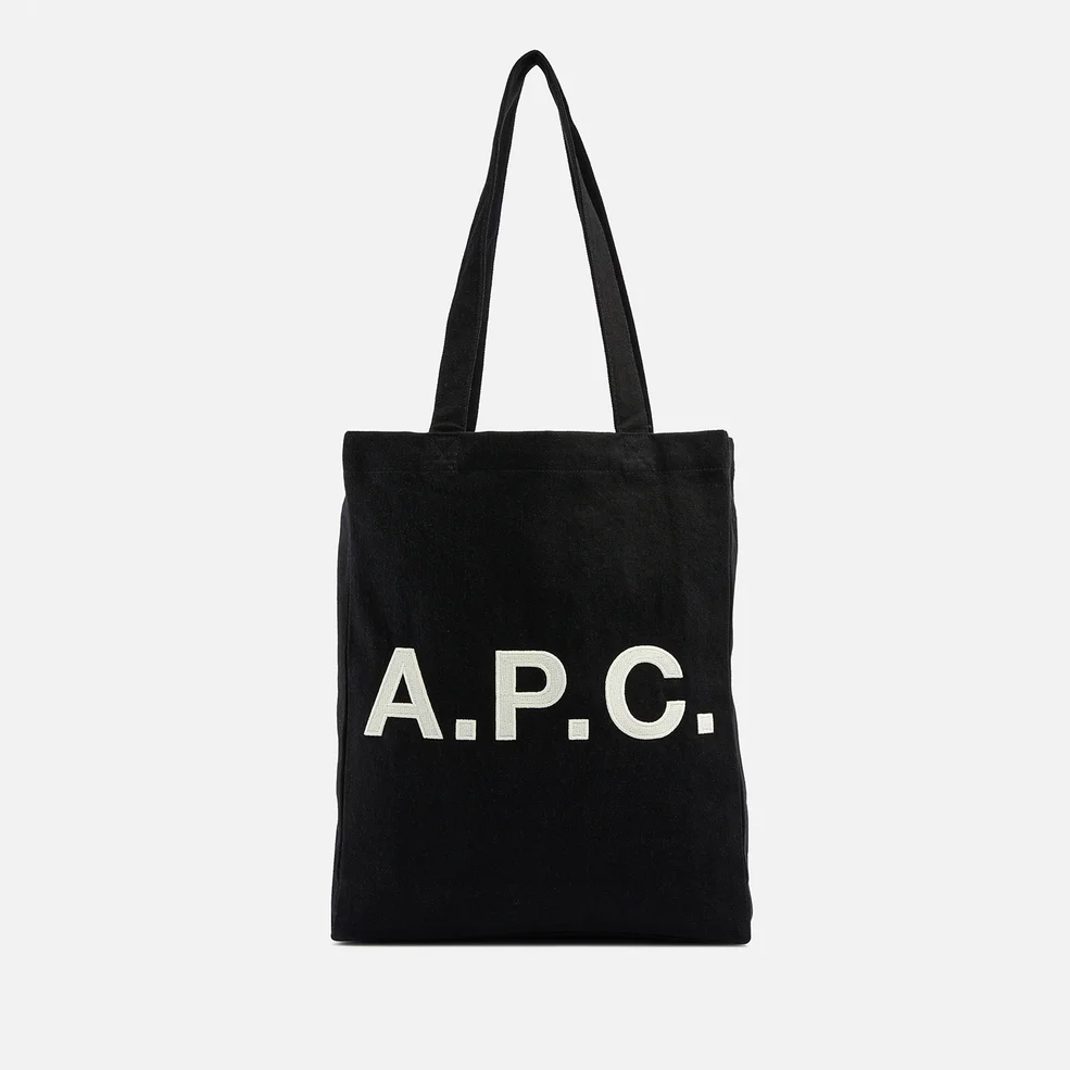 A.P.C. Lou Logo-Embroidered Denim Tote Bag Image 1