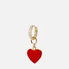 Wilhelmina Garcia Heart Recycled Gold-Plated, Crystal and Enamel Earring - Image 1