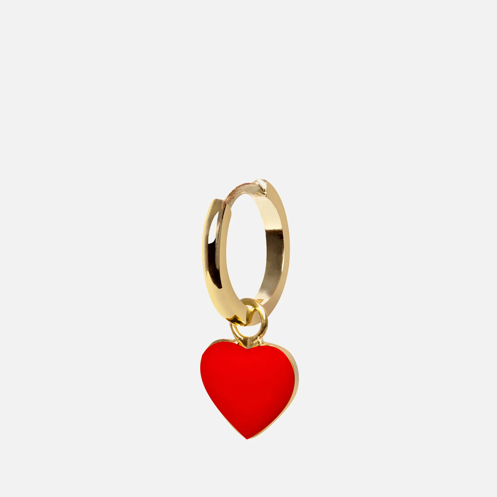 Wilhelmina Garcia Heart Recycled Gold-Plated and Enamel Earring Image 1