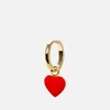Wilhelmina Garcia Heart Recycled Gold-Plated and Enamel Earring - Image 1
