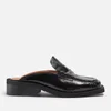 Ganni Leather Backless Loafers - Image 1