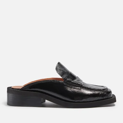 Ganni Leather Backless Loafers