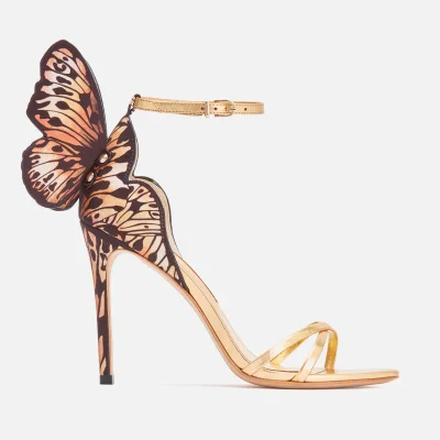 Sophia Webster Chiara Leather and Satin Heeled Sandals
