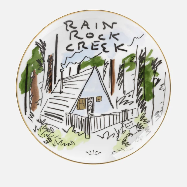 Luke Edward Hall Round Plate - Rain Rock Creek - 27cm