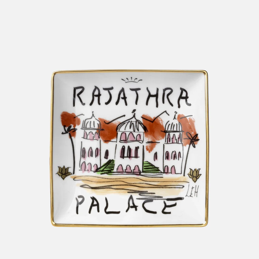 Luke Edward Hall Square Plate - Rajathra Palace - 14cm Image 1