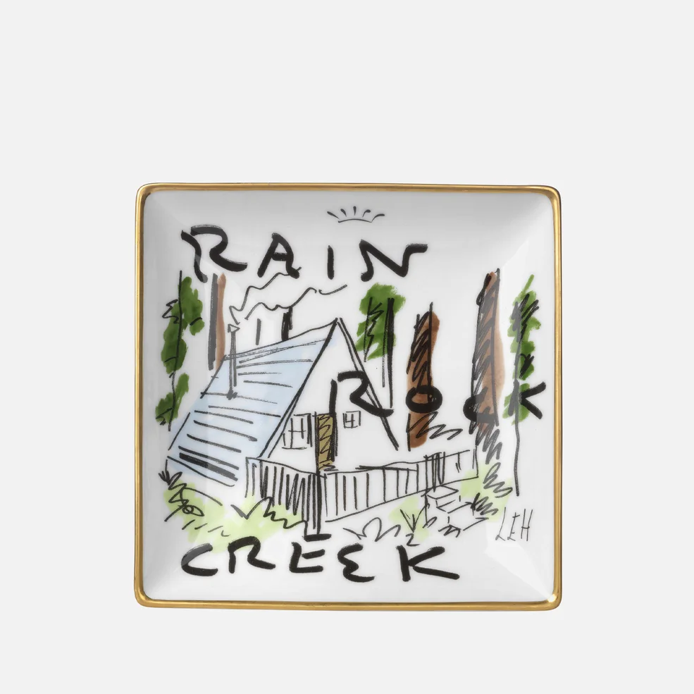 Luke Edward Hall Square Plate - Rain Rock Creek - 14cm Image 1