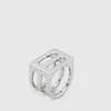 Tom Wood Cage Sterling Silver Double Ring - Image 1