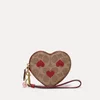 Coach Small Leather-Trimmed Coated-Canvas Heart Bag - Image 1