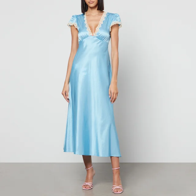 Rixo Clarice Cotton and Silk Midi Dress