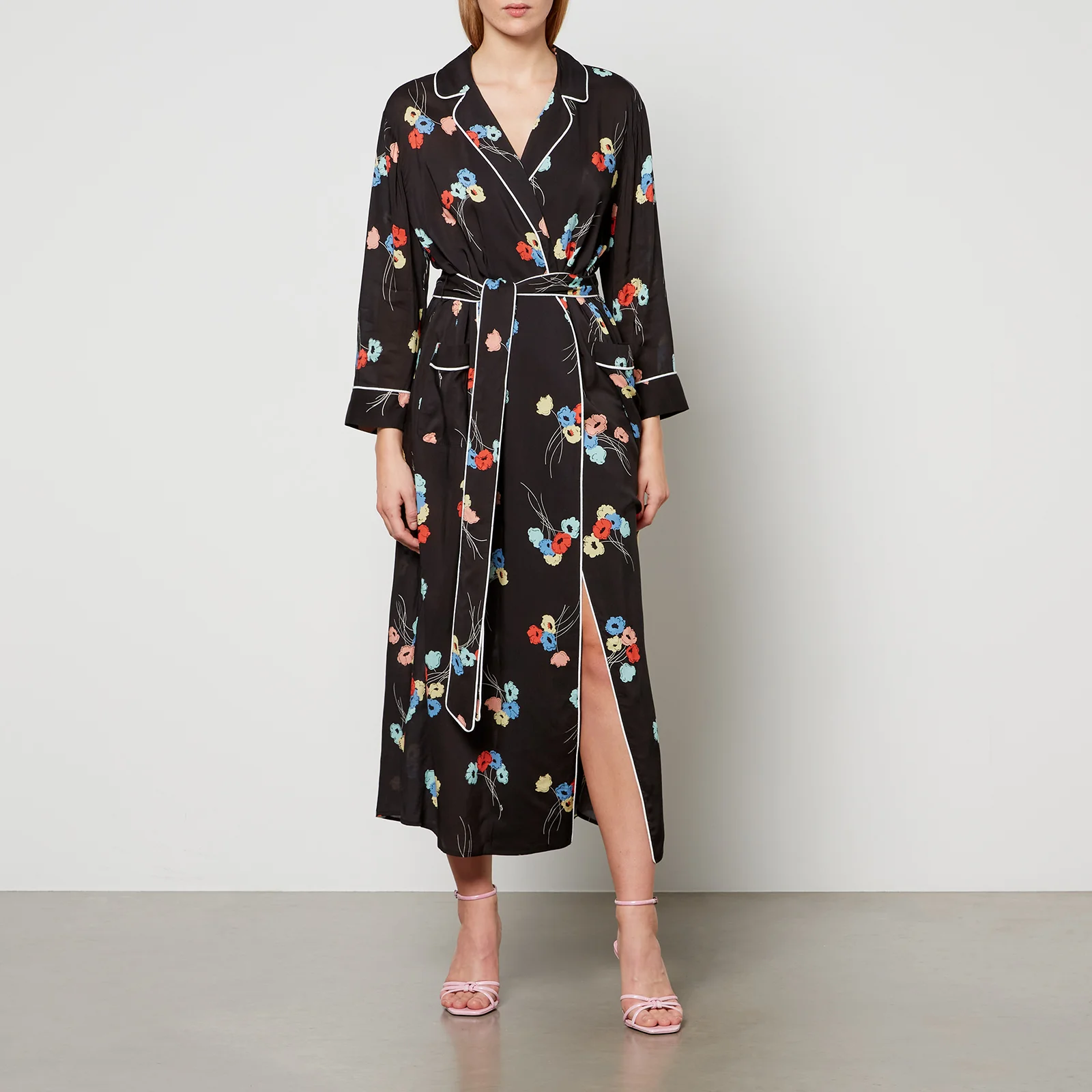 Rixo Marta Floral-Print Jersey Robe Image 1