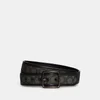 Coach Harness Reversible Logo-Jacquard and Leather Belt - Image 1