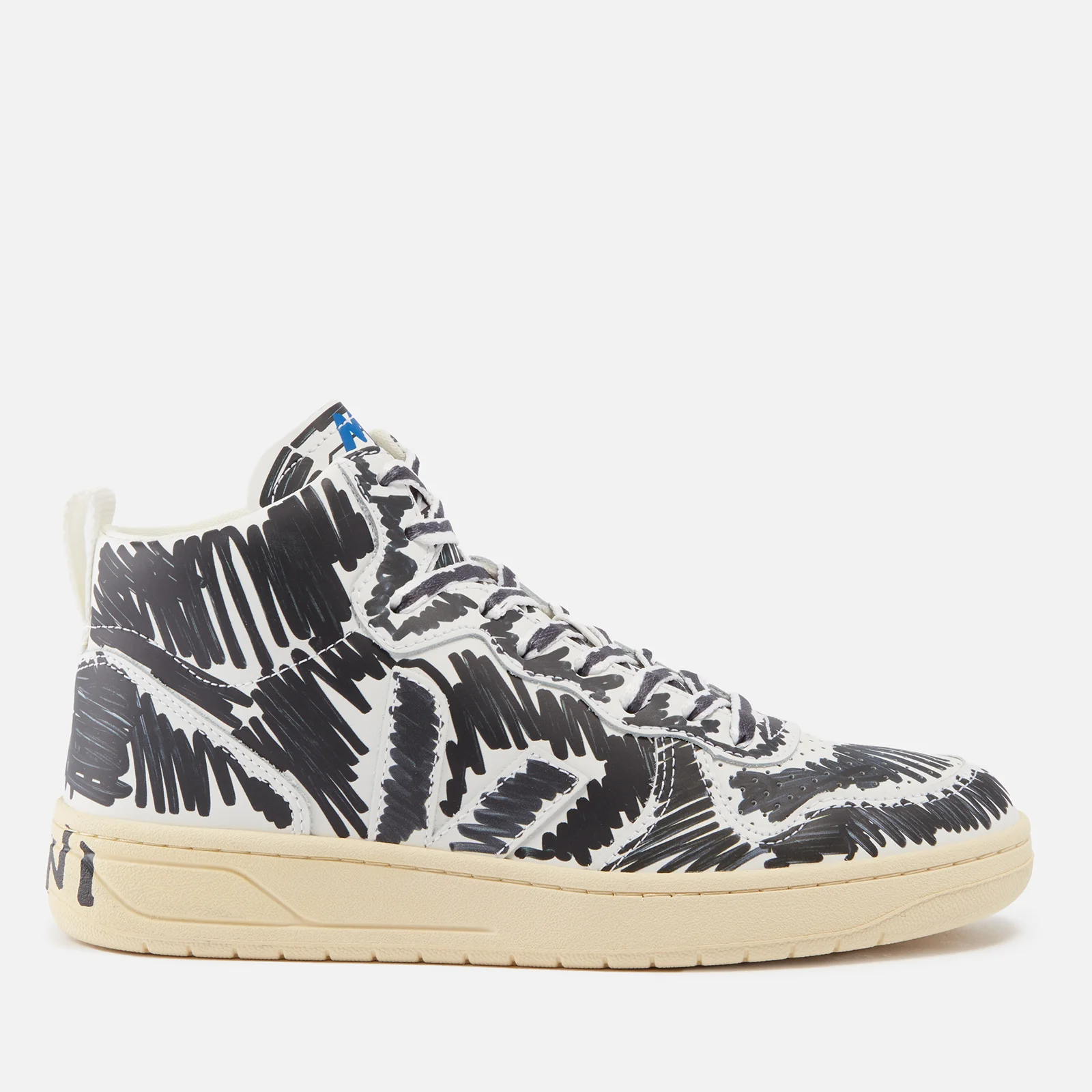 Veja X Marni V-15 Printed Leather High-Top Trainers Image 1